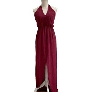 Pretty by Rory Halter Chiffon Bridesmaid Formal Dress in Burgundy